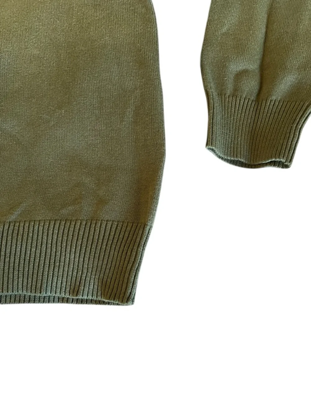 Club Room Men's Olive Button-Neck Mock Sweater Size Medium EUC - Picture 5 of 9